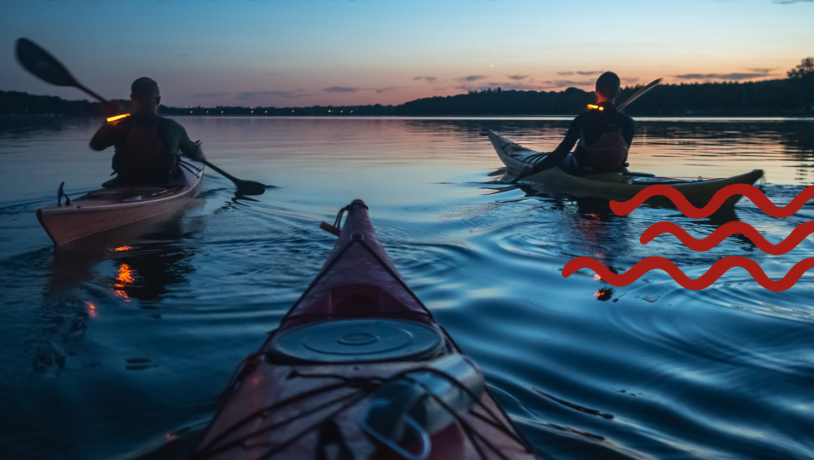 Kajak på Svendborgsund ved solnedgang, Svendborg