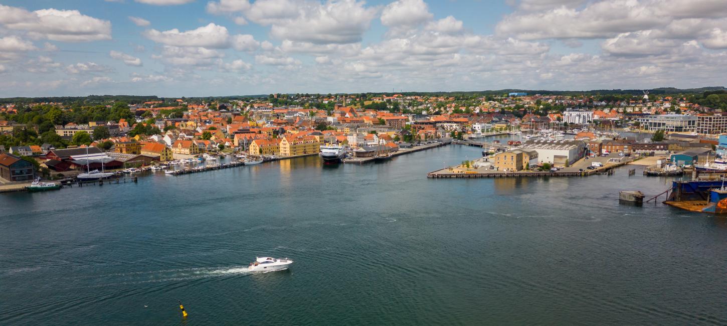 Svendborg havn drone