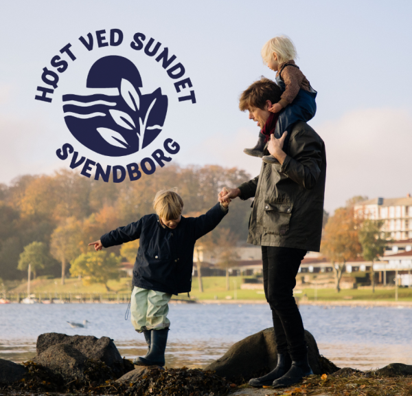 familier, børn, efterår, strand, svendborg