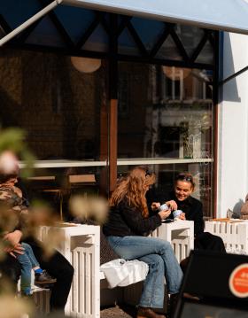 Cafe i Svendborg, forårsstemning